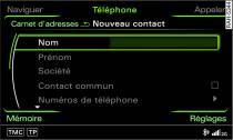 Création d'un nouveau contact